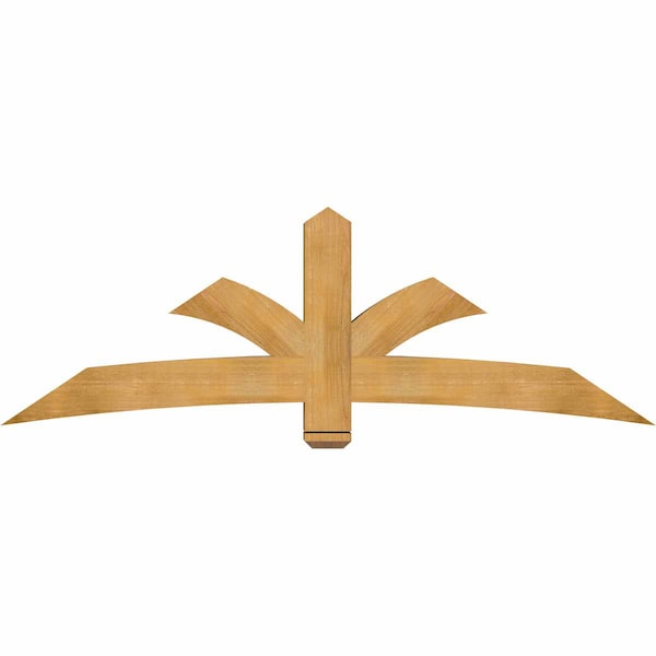 Ekena Millwork Davenport Rough Sawn Timber Gable Bracket, Western Red Cedar, 84"W x 28"H x 6"D x 6"F, 8/12 Pitch GBW084X28X0606DAV00RWR - main